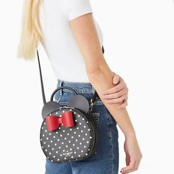 NWT! NEW! Kate Spade Disney x Kate Spade Minnie Top Handle Crossbody Bag - Picture 2 of 9